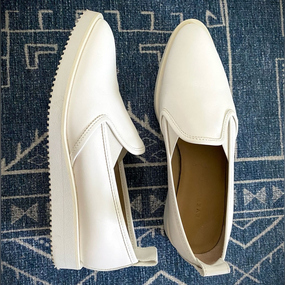 Everlane Leather Street Shoe in White - 7